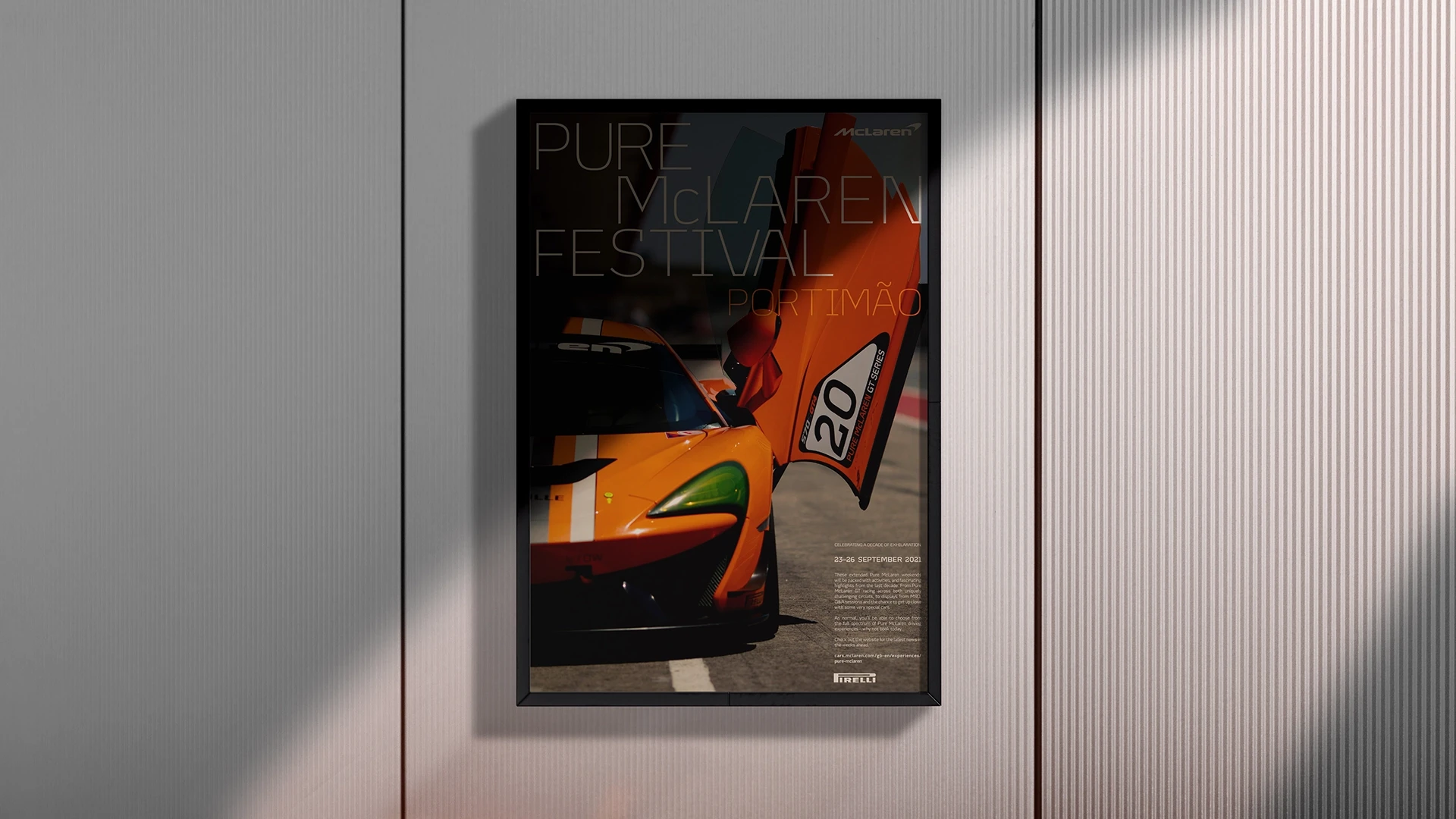Design system for The Pure McLaren racing festival