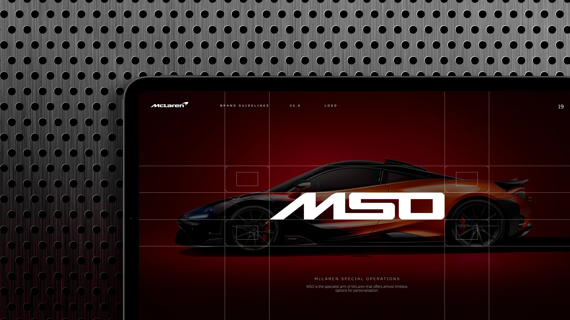 Identity for McLaren Special Operations and the auto car signage