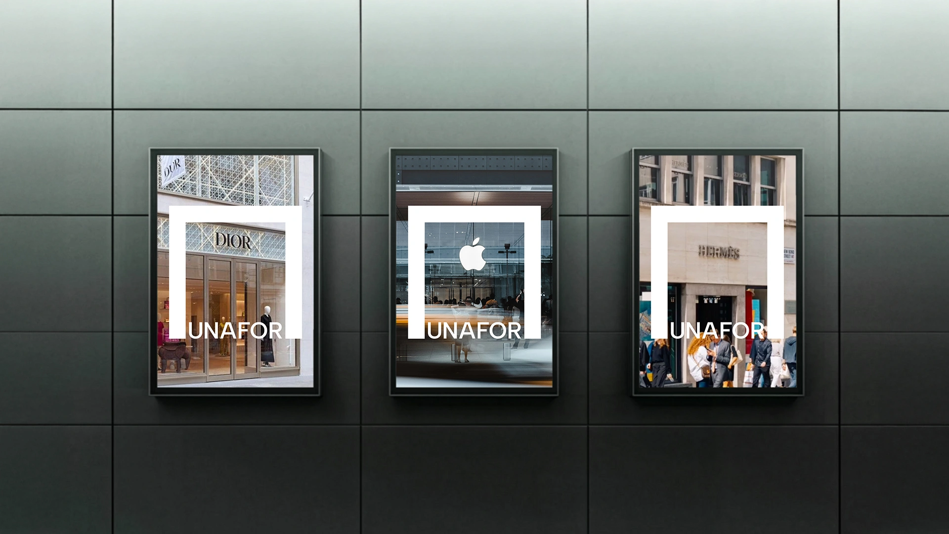 The printed Unafor brand campaign